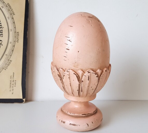 Decorative Wood Newel Post Pink Acorn French Furniture Etsy