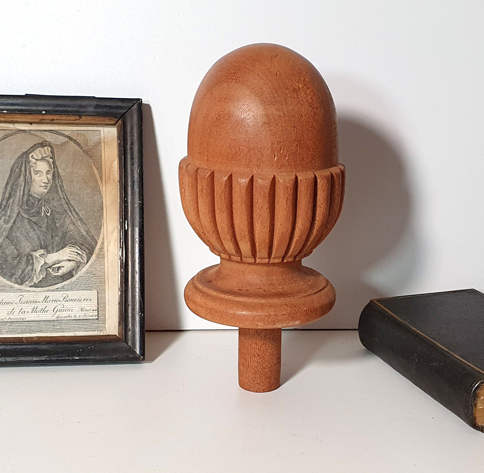 Grand Gland en Bois Finial Architectural ou Topper Meubles 5.59