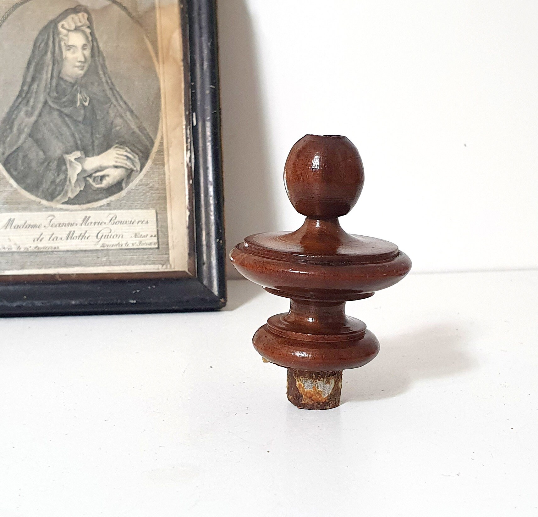 Petite Décoration en Bois Sculpté Antique Ornement de Mobilier Récupéré 2, 52 Pouces