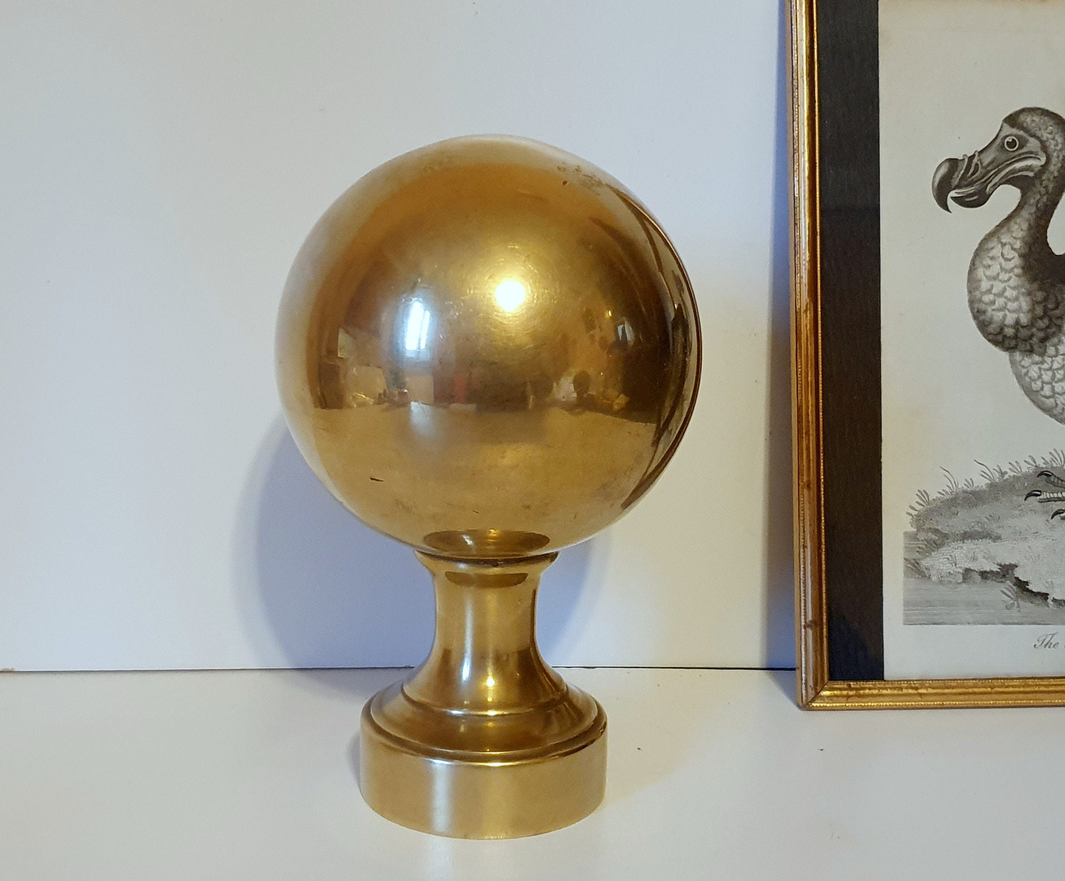 Grand Laiton Newel Post Finial Escalier Français Décoration de Boule 6, 89 Pouces