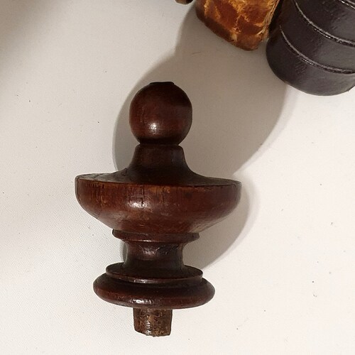 Small antique finial Wood French carving for furniture clock sideboard offers 2.52 inches