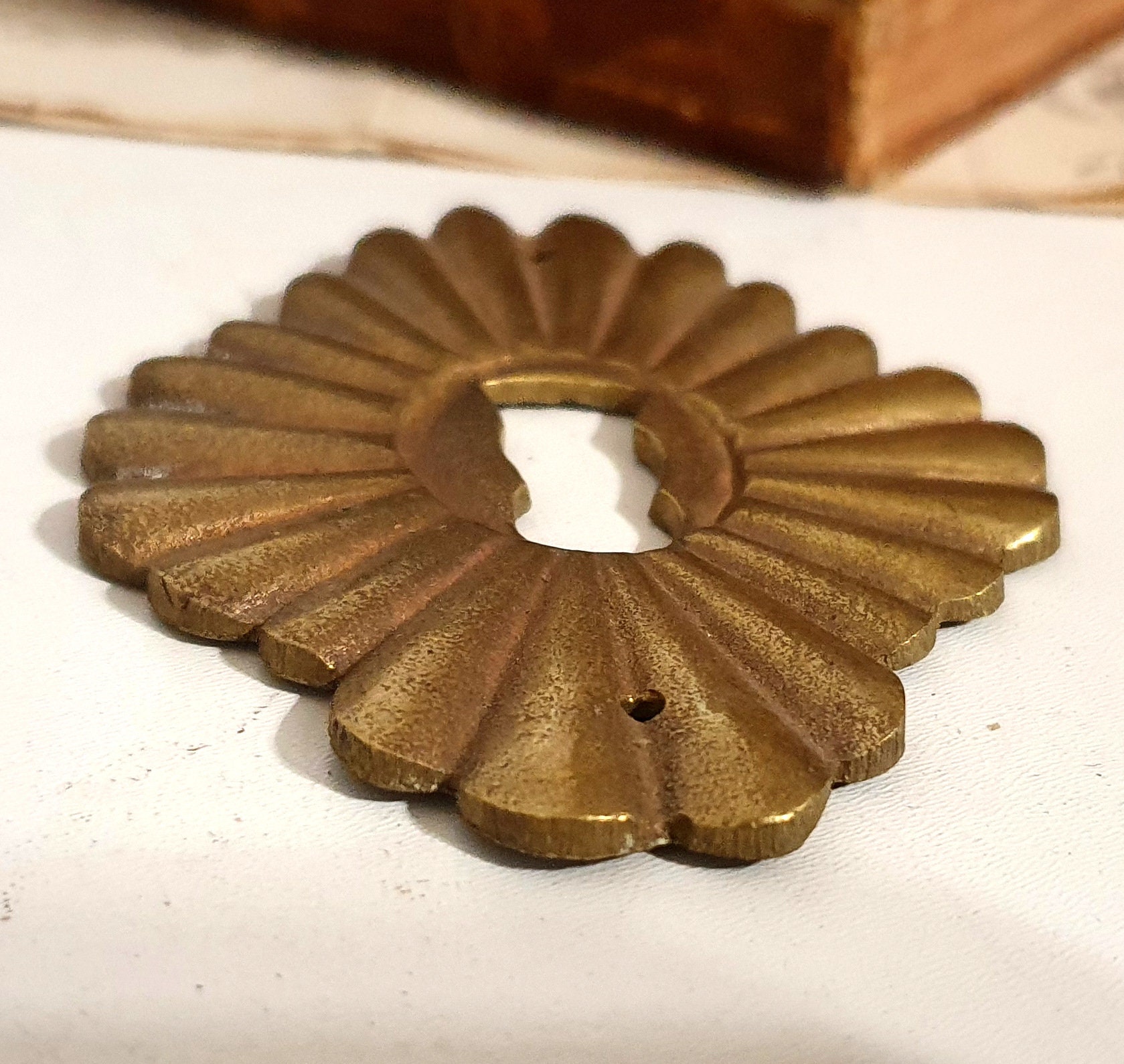 Large keyhole plate Antique bronze furniture escutcheon plaque Etsy