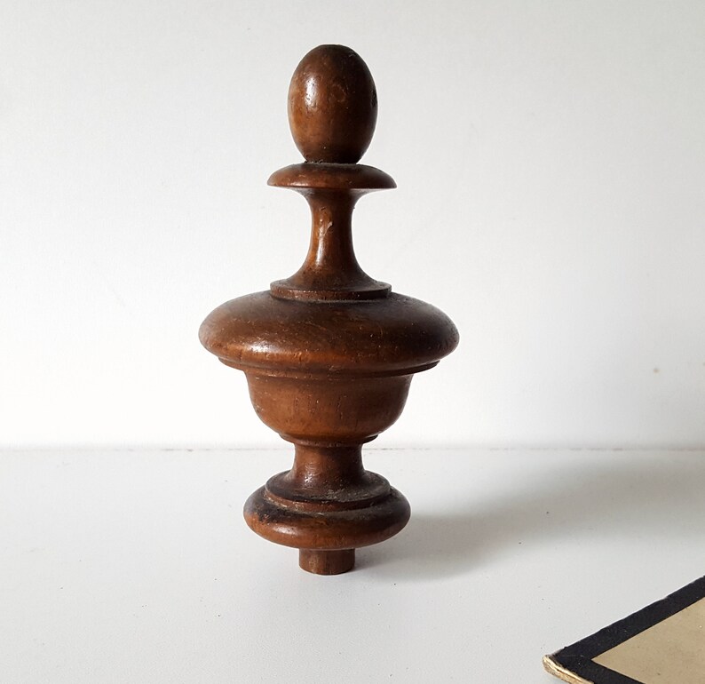 Antique wooden finial Architectural salvage Furniture Etsy