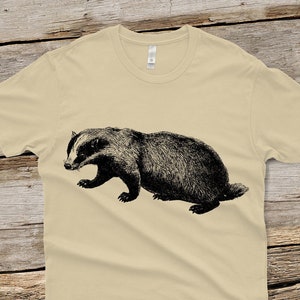 Badger Unisex Shirt Badger T-shirt Men's animal shirt Men's graphic tee Gifts for Men and Women Unisex Sizing Cute Animals image 1