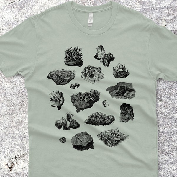 Rock and Mineral Unisex Tshirt, Rockhound Shirt, Geology Rock Shirt, Geode, Crystal Shirt, Rockhound Gift, Minerals, Rock Graphic Tee