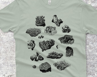 Rock and Mineral Unisex Tshirt, Rockhound Shirt, Geology Rock Shirt, Geode, Crystal Shirt, Rockhound Gift, Minerals, Rock Graphic Tee