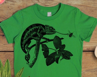 Children's Animal Shirt - Chameleon Shirt - Kids Lizards Shirt - Kids Reptile Shirt - Chameleon Tshirt - Children's Shirt - Graphic T-shirt