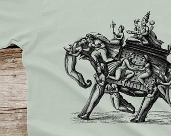 Elephant Shirt - Men's Mystic Elephant Tshirt - Graphic Tee - Men's T-shirt - East Indian Art Gift