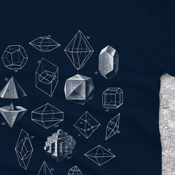 Geometrische vormen T-shirt - Unisex grafisch T-shirt - Geometrische Wiskunde Grafische T-shirt - Herenshirt - Perfect cadeau