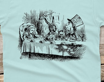 Alice in Wonderland Tea Party - Unisex shirt - Mad Hatter T-shirt Cadeau - Grafisch t-shirt - Alice in Wonderland Shirt - Heren- en damesshirt