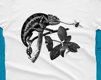 Chameleon Unisex Shirt - Lizard Tshirt - Animal Lovers Gift - Lizard Graphic Tee Shirt - Animal Shirt - Men's and Women's - Reptile Shirt