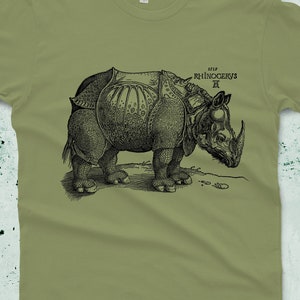 Albrecht Durer woodcut drawing of a rhino