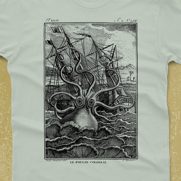 Octopus Shirt - Unisex Octopus T-shirt - Kraken Tshirt - Pirate Graphic tee - Men's - Men's Graphic Tee Octopus Art