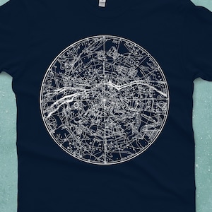 Constellation Shirt - Unisex - Astronomy Tshirt - Men&#39;s and Women&#39;s T-shirt - Graphic Tee - Astrology Art - Star Shirt - Vintage - Dark