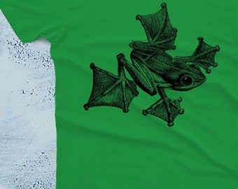 Frog T-shirt - Unisex Shirt - Flying Frog Tee - Gliding Frog Gift - Tropical Amphibian - Animal Shirt - Graphic Tee -
