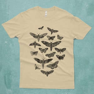 Moth Shirt - Unisex Insect Tshirt - Moths and Butterflies T-shirt - Graphic Tee Butterfly Shirt Insects Bugs Entomology Gift -
