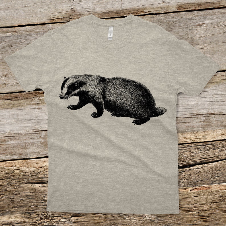 Badger Unisex Shirt Badger T-shirt Men's animal shirt Men's graphic tee Gifts for Men and Women Unisex Sizing Cute Animals image 3