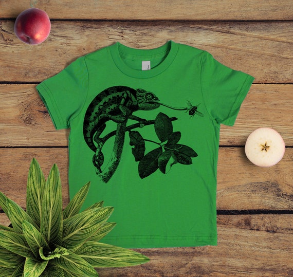 Children's Animal Shirt - Chameleon Shirt - Kids Lizards Shirt - Kids Reptile Shirt - Chameleon Tshirt - Children's Shirt - Graphic T-shirt