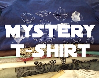 Mystery T-Shirt - Random Graphic Tee - Creative Tees - Vintage Art Shirts Friend Gift Unique Tee Unusual Gift Weird Art