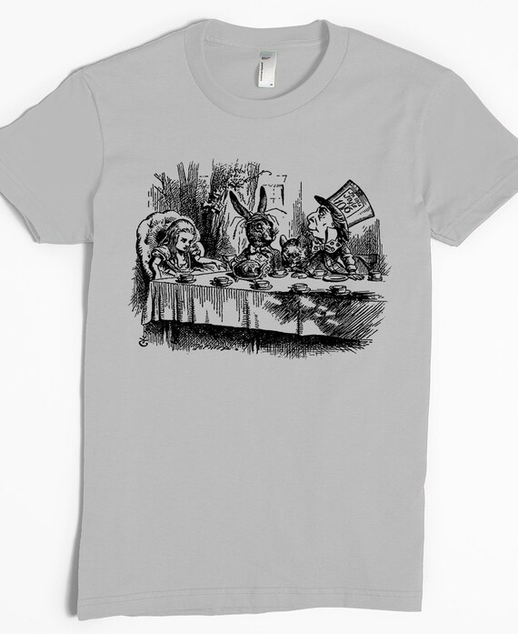 Alice au pays des merveilles T-shirt fantasy Hatter tee top hommes femmes