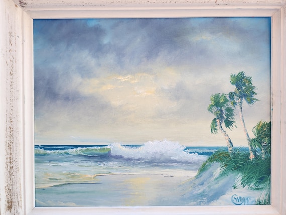 Oscar Whirls Florida Art 16x20 oil on canvas highwaymen newton Tribute painting Rio Mar seascape coastal