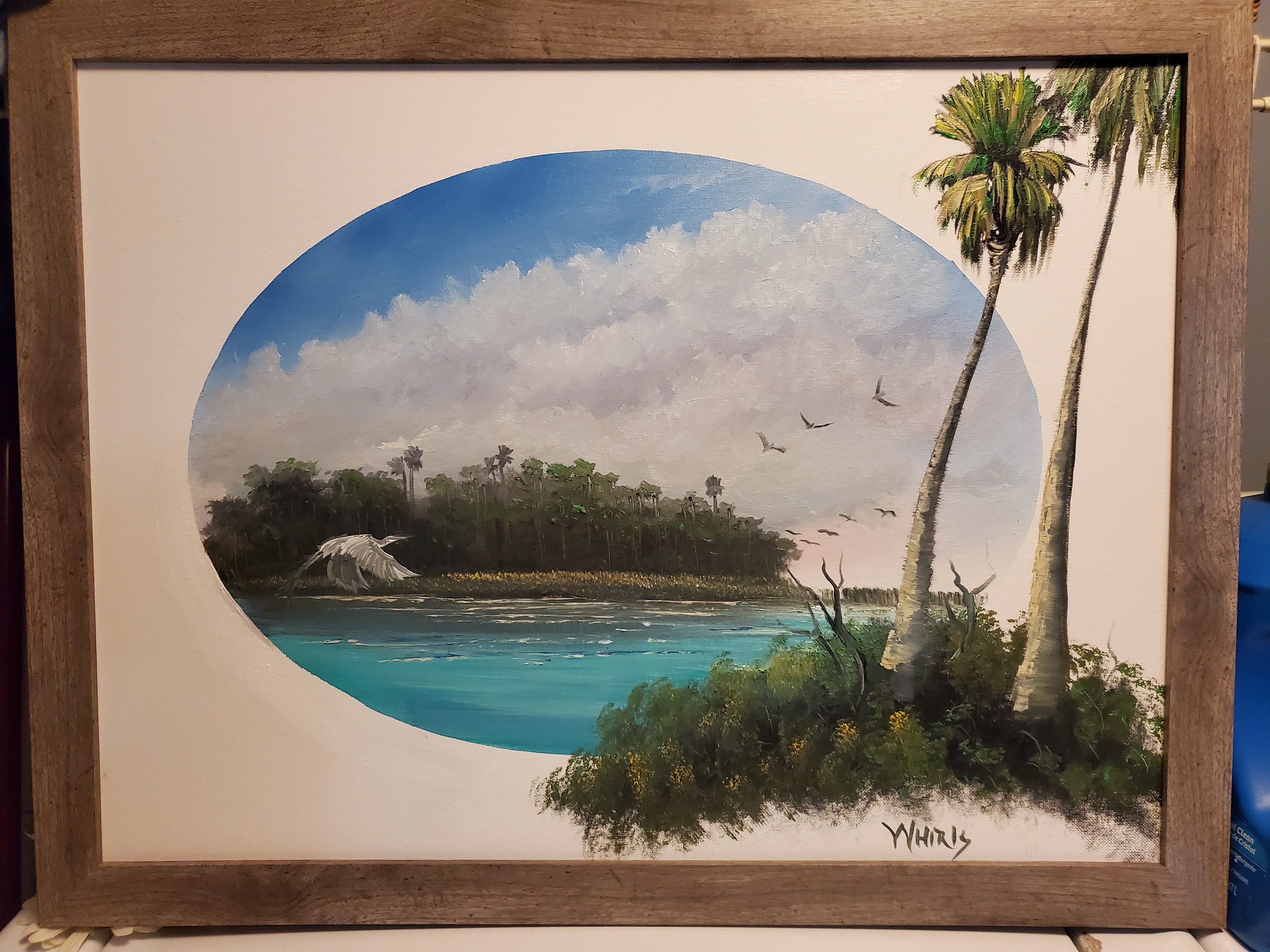 Original Oil Painting Florida Landscape Art Lake Okeechobee Etsy