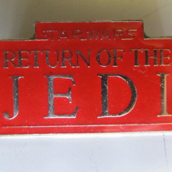 Vintage Star Wars 1987 Return of the Jedi Logo Cloisonne Hat Pin Pinback