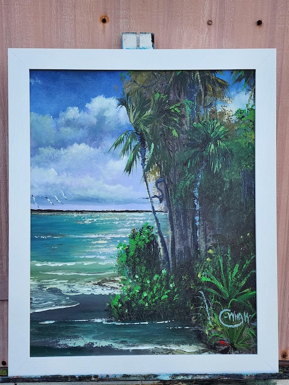 Oscar Whirls Florida Art 16x20 oil on canvas Riverside in Ft Pierce