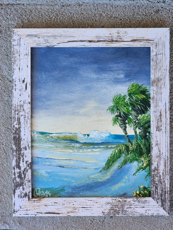Oscar Whirls Florida Art 8x10 oil on canvas highwaymen Tribute painting Rio Mar seascape coastal