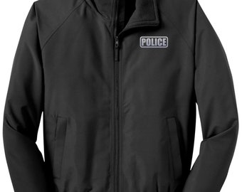 Police Jacket Reflective Logo Fleece Lining Police Officer Charger Jacket