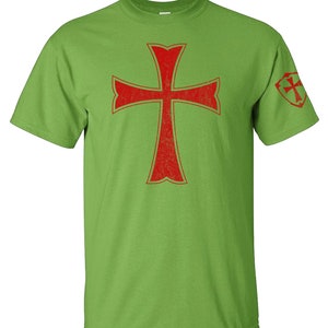 Knights Templar Crusader Cross Men's T-shirt - Etsy