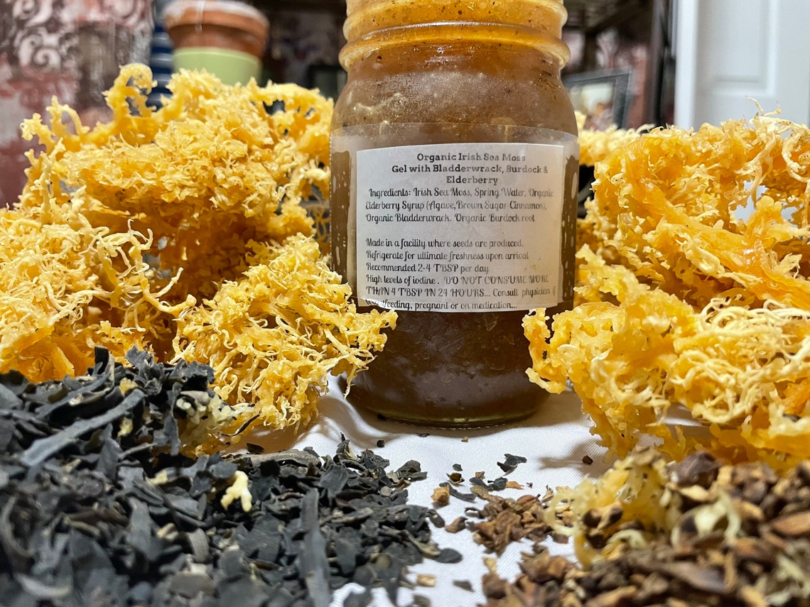 Sea Moss Gel Bladderwrack Burdock Root Elderberry SUMMER SALE Etsy