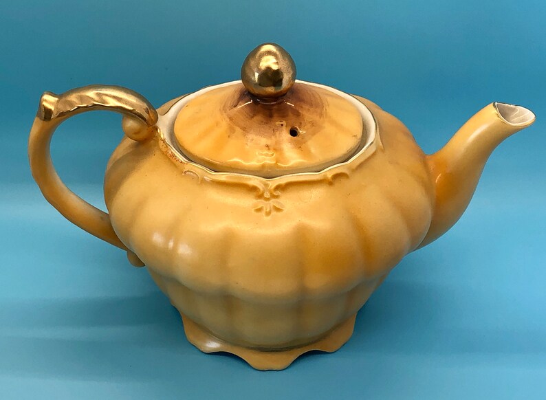 Musical Teapot Fluted Hand Painted Fruit Pattern tea for Etsy