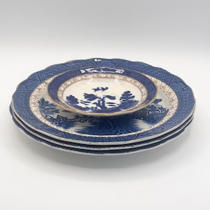Booths Real Old Willow Replacement Dinner Plates + Saucer