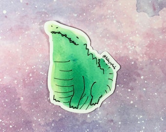 Watercolor Alligator Vinyl Sticker
