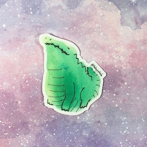 Aquarell Alligator Vinyl Sticker