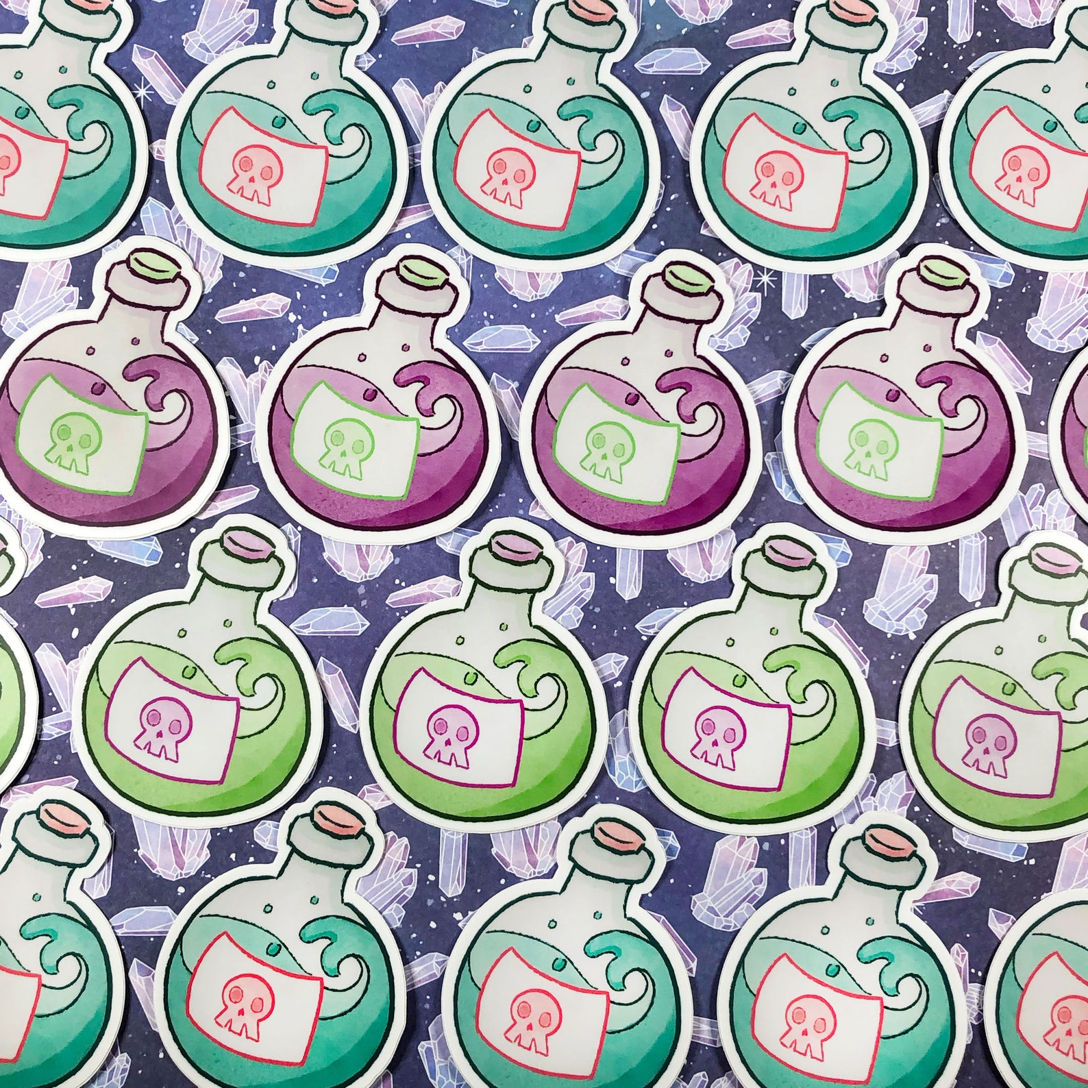 Cute Poison Bottle Vinyl Sticker Etsy