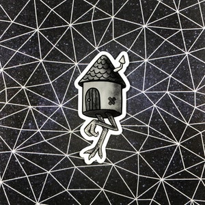 Baba Yaga&#39;s Hut Vinyl Sticker