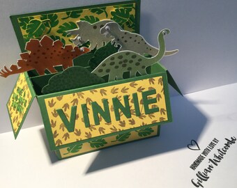 3d bottle cards,t-rex,prehistoric,trees,triceratops,history,colourful,pop out card,3d gift card,handmade card,3d,gift card,dinosaur