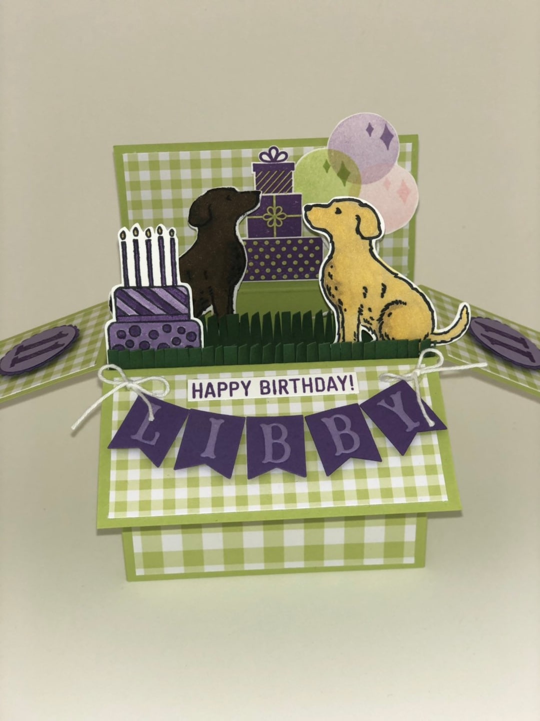 Personalized Pop up Dog Birthday Card: 3D Box Card - Etsy UK