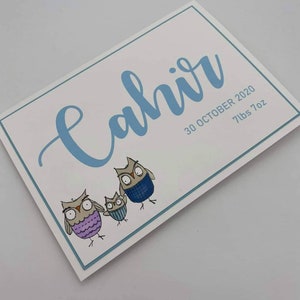 Tarjeta de bebé, nuevo bebé, anuncio de nacimiento, regalo para nuevos padres, felicitaciones, regalo personalizado para bebés, regalo para recién nacidos, bienvenida