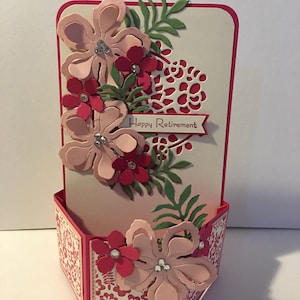 Tarjeta desplegable hexagonal; tarjeta en una caja, día de la madre, feliz cumpleaños, jubilación, te amo, tarjeta especial para mujeres, tarjeta de regalo de lujo