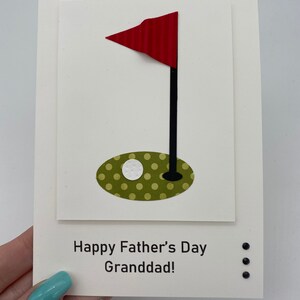 Tarjeta del Día del Padre; tarjeta de papá, abuelo, abuelo, tarjeta de cumpleaños, tarjeta temática de golf, tarjeta de golf