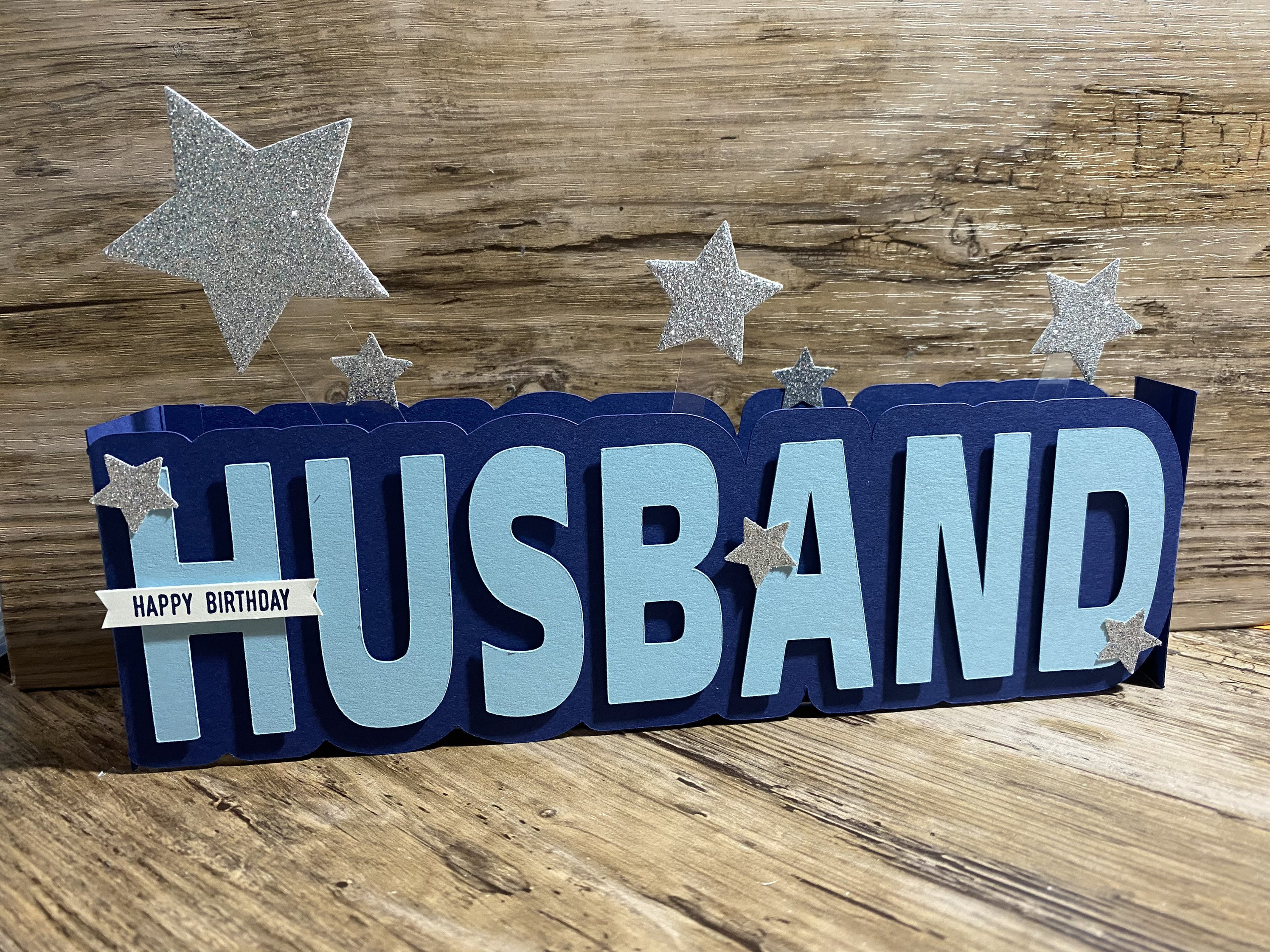 HUSBAND Birthday Card Pop up Card in a Box 3D Card Stars | Etsy