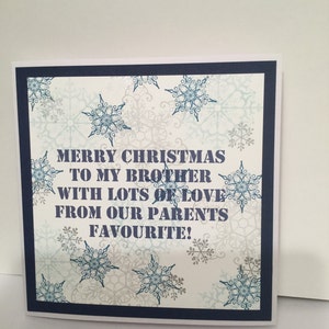 Frohe Weihnachten aus der Favorit, Eltern Favorit, Humor, Weihnachten, Bruder, Schwester