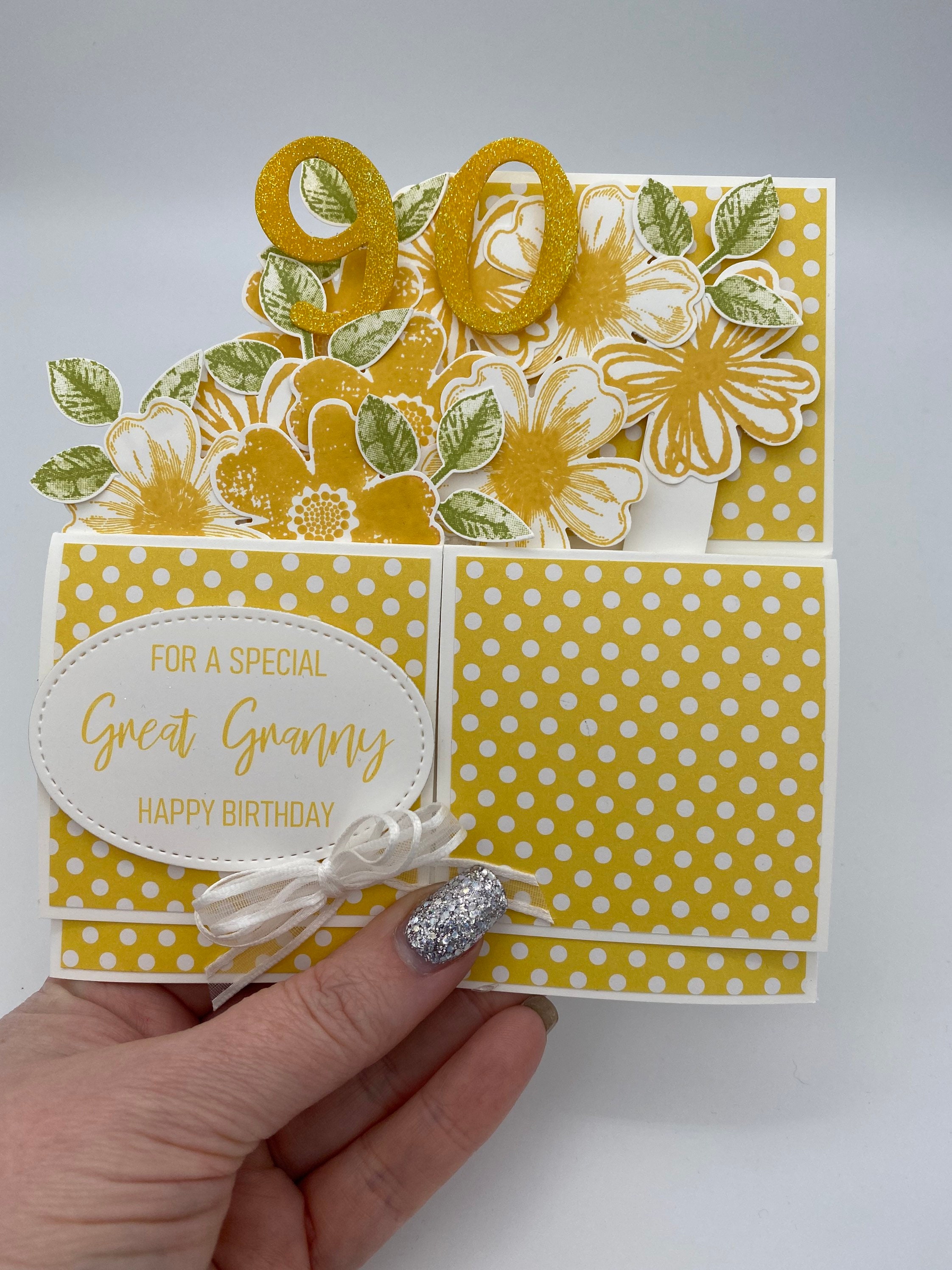 3d Box Card, Pop up Card in a Box, Floral Birthday Card, Female ...