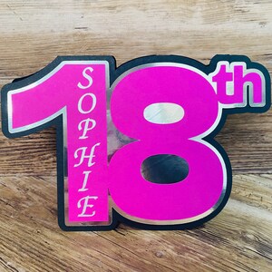 18e carte d'anniversaire, carte d'âge, personnalisée, cartes pour 18e anniversaire, dix-huitième, joyeux anniversaire, jalon d'anniversaire, anniversaire spécial