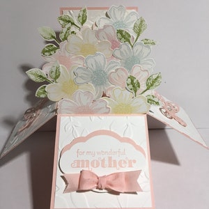 Voor een speciale moeder, Moederdag, verjaardag, gewoon omdat, bloemen, bloemen, boeket, pop-up, 3D, kaart,