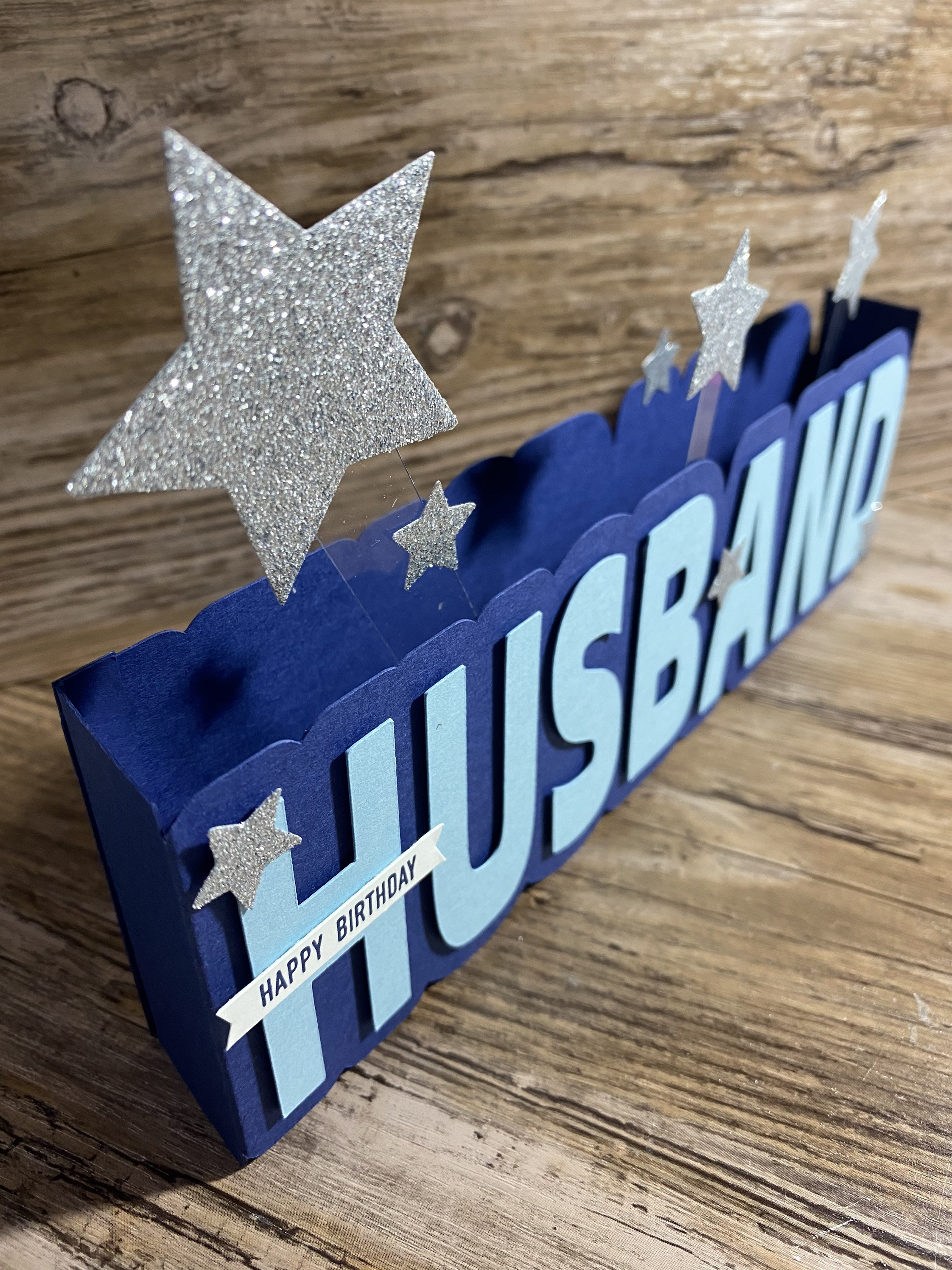 HUSBAND Birthday Card Pop up Card in a Box 3D Card Stars | Etsy