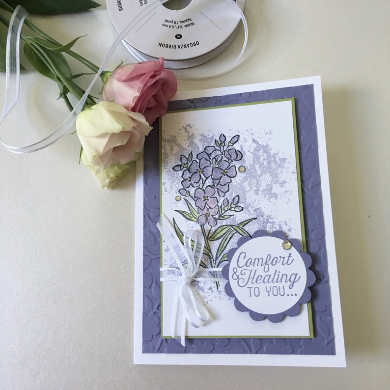 comfort and healing Floral get well card sympathy